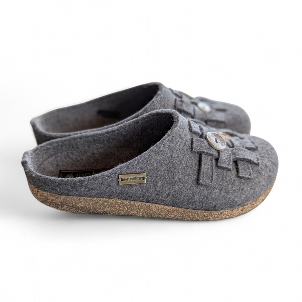 Haflinger Wool Mule Slide On Clogs Sz 8 Gray - Picture 3 of 16
